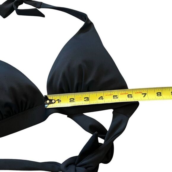 VICTORIA SECRET Black Essential Push Up Halter Bikini Top Size B Cup - Picture 7 of 8